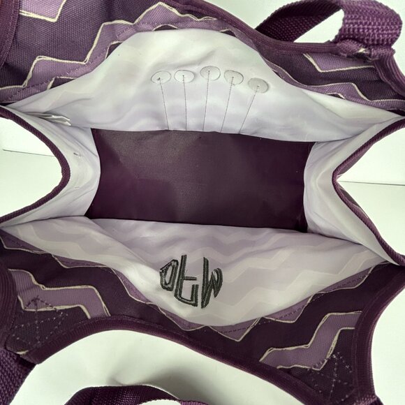 ThirtyOne Organizing Utility Keep it Tote Shoulder Bag Purple Chevron Caddy‎ - Picture 5 of 13